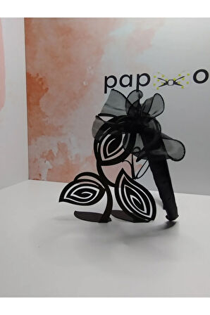 Tül Fiyonk Taç - Siyah - Organik & El Yapımı