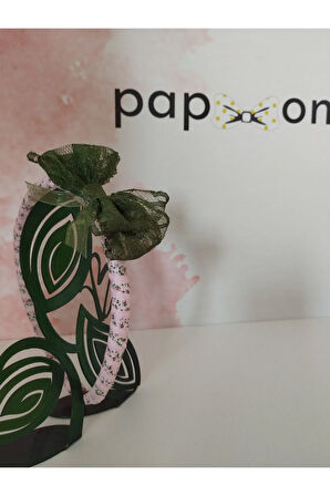 Tül Fiyonk Taç - Yeşil - Organik & El Yapımı