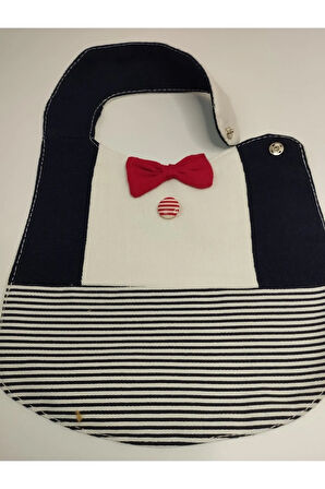 Mama Önlüğü Papyon Desenli - Çok Renkli - Organik & El Yapımı