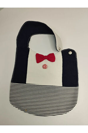 Mama Önlüğü Papyon Desenli - Çok Renkli - Organik & El Yapımı