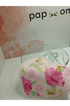 Mama Önlüğü İşlemeli Gül Desenli - Çok Renkli - Organik & El Yapımı