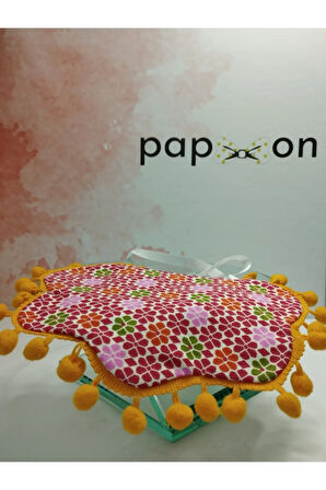 Mama Önlüğü Ponponlu - Çok Renkli - Organik & El Yapımı