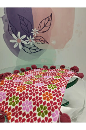 Mama Önlüğü Ponponlu - Çok Renkli - Organik & El Yapımı