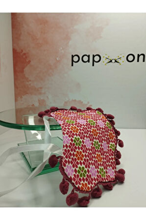 Mama Önlüğü Ponponlu - Çok Renkli - Organik & El Yapımı