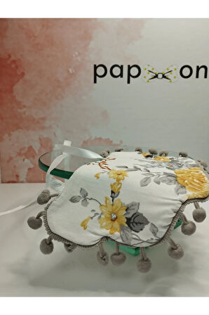 Mama Önlüğü Ponponlu - Çok Renkli - Organik & El Yapımı