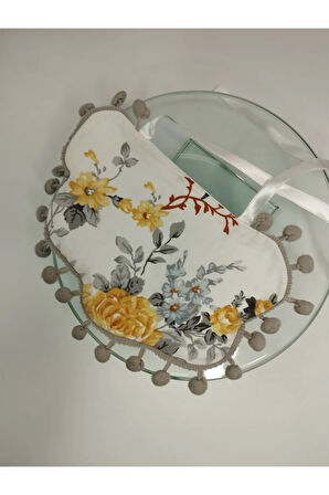 Mama Önlüğü Ponponlu - Çok Renkli - Organik & El Yapımı