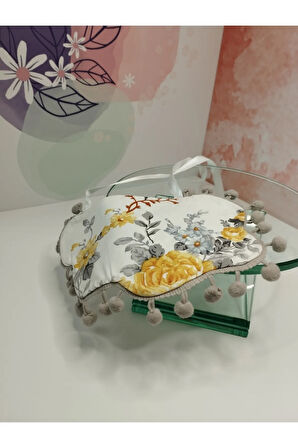 Mama Önlüğü Ponponlu - Çok Renkli - Organik & El Yapımı