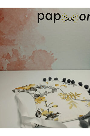 Mama Önlüğü Ponponlu - Çok Renkli - Organik & El Yapımı