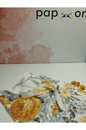 Mama Önlüğü Ponponlu - Çok Renkli - Organik & El Yapımı