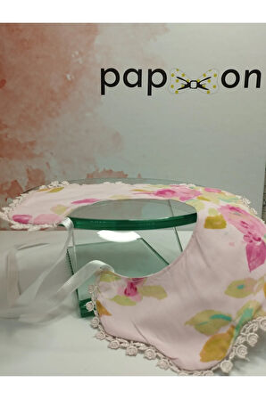 Çiçek Desenli Mama Önlüğü - Çok Renkli - Organik & El Yapımı