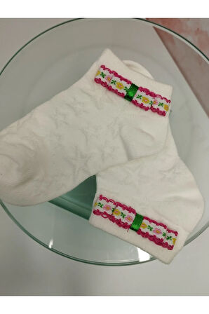 Bebek Çorap - Beyaz - Organik & El Yapımı