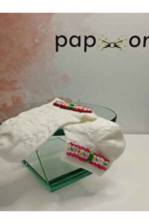 Bebek Çorap - Beyaz - Organik & El Yapımı