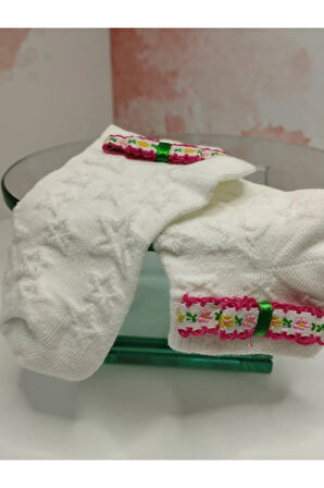 Bebek Çorap - Beyaz - Organik & El Yapımı