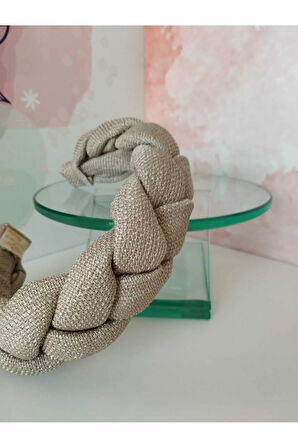 Örgü Taç - Sütlü Kahve - Organik & El Yapımı