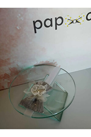 Bebek Çiçekli Fiyonk Saç Bandı - Gri - Organik & El Yapımı