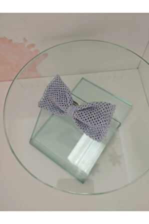 Örgü Fiyonk Toka - Mavi & Lila - Organik & El Yapımı