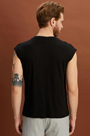 ALEXANDERGARDI PAMUKLU KOLSUZ T-SHİRT (E21-71000)