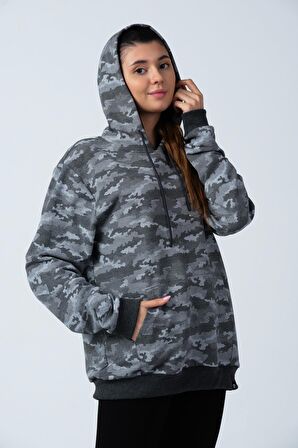 ALEXANDERGARDI KAMUFLAJ DESENLİ KAPÜŞONLU SWEATSHİRT (E21-72100)