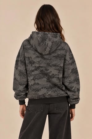 ALEXANDERGARDI KAMUFLAJ DESENLİ KAPÜŞONLU SWEATSHİRT (E21-72100)