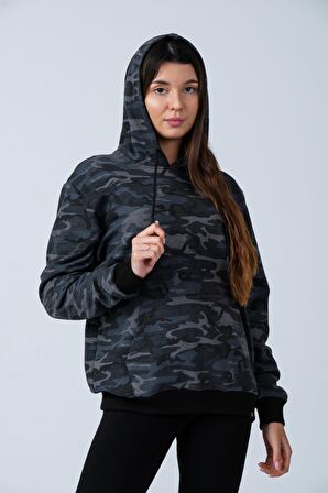 ALEXANDERGARDI KAMUFLAJ DESENLİ KAPÜŞONLU SWEATSHİRT (E21-72100)