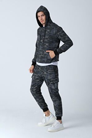 ALEXANDERGARDI KAMUFLAJ DESENLİ KAPÜŞONLU SWEATSHİRT (E21-72101)