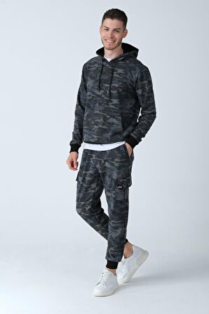 ALEXANDERGARDI KAMUFLAJ DESENLİ KAPÜŞONLU SWEATSHİRT (E21-72101)