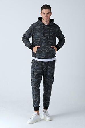 ALEXANDERGARDI KAMUFLAJ DESENLİ KAPÜŞONLU SWEATSHİRT (E21-72101)