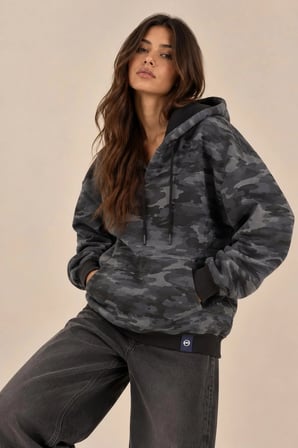 ALEXANDERGARDI KAMUFLAJ DESENLİ KAPÜŞONLU SWEATSHİRT (E21-72100)