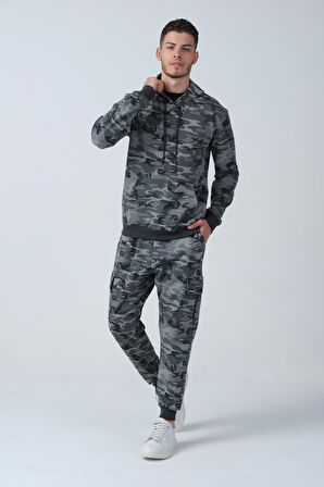 ALEXANDERGARDI KAMUFLAJ DESENLİ KAPÜŞONLU SWEATSHİRT (E21-72100)