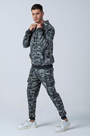 ALEXANDERGARDI KAMUFLAJ DESENLİ KAPÜŞONLU SWEATSHİRT (E21-72100)