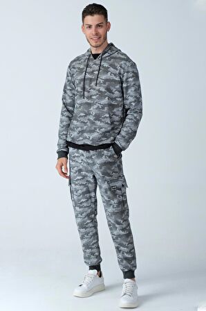 ALEXANDERGARDI KAMUFLAJ DESENLİ KAPÜŞONLU SWEATSHİRT (E21-72101)