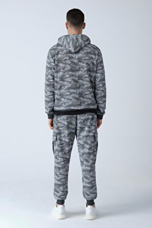 ALEXANDERGARDI KAMUFLAJ DESENLİ KAPÜŞONLU SWEATSHİRT (E21-72101)