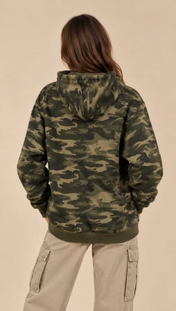 ALEXANDERGARDI KAMUFLAJ DESENLİ KAPÜŞONLU SWEATSHİRT (E21-72100)