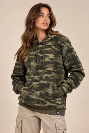 ALEXANDERGARDI KAMUFLAJ DESENLİ KAPÜŞONLU SWEATSHİRT (E21-72100)