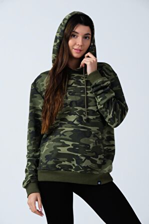 ALEXANDERGARDI KAMUFLAJ DESENLİ KAPÜŞONLU SWEATSHİRT (E21-72100)