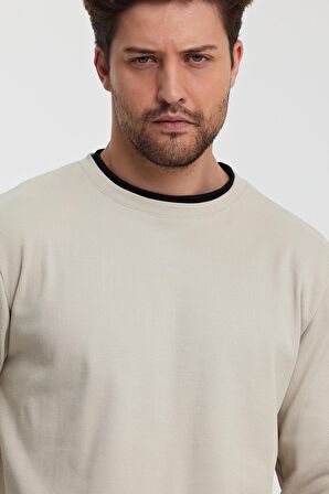 ALEXANDERGARDI BİSİKLET YAKA GARNİLİ SWEATSHİRT (E22-72300)