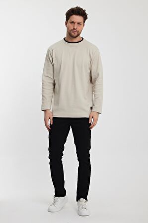 ALEXANDERGARDI BİSİKLET YAKA GARNİLİ SWEATSHİRT (E22-72300)