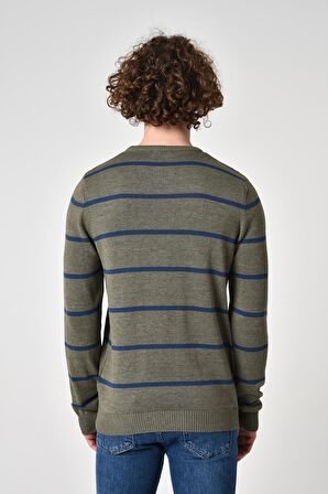 ALEXANDERGARDI ÇİZGİLİ PAMUKLU KAZAK (E22-5703)