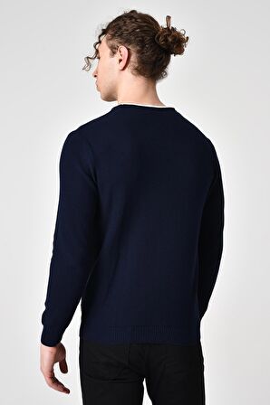 ALEXANDERGARDI BİSİKLET YAKA GARNİLİ KAZAK (E22-5704)