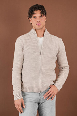 ALEXANDERGARDI DİK YAKA FERMUARLI TRİKO HIRKA (E22-5714)