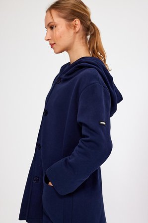 ALEXANDERGARDI KAPÜŞONLU İÇİ ŞARDONLU OVERSİZE HIRKA (E23-607 03)