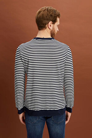 ALEXANDERGARDI ÇİZGİLİ REGULAR FİT SWEATSHİRT (E22-72401)