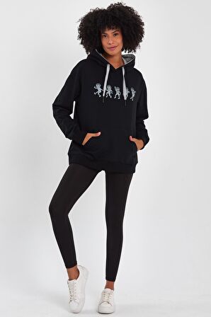 ALEXANDERGARDI BASKILI KAPÜŞONLU COMFORT FİT SWEATSHIRT (E22-757A-02)