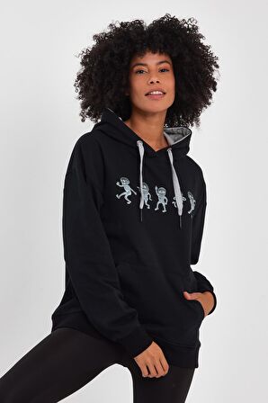 ALEXANDERGARDI BASKILI KAPÜŞONLU COMFORT FİT SWEATSHIRT (E22-757A-02)