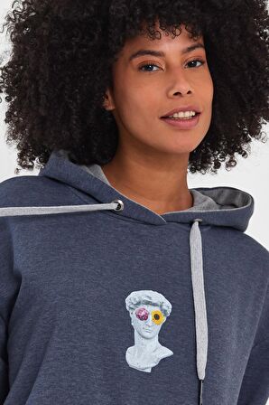 ALEXANDERGARDI BASKILI KAPÜŞONLU COMFORT FİT SWEATSHIRT (E22-757A-04)