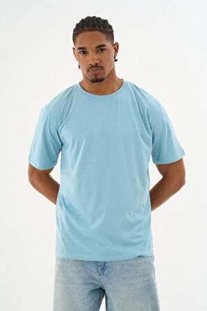 Erkek %100 Organik Pamuklu Yumuşak Dokulu Comfort Fit Bisiklet Yakalı T-shirt E232