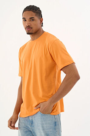 Erkek %100 Organik Pamuklu Yumuşak Dokulu Comfort Fit Bisiklet Yakalı T-shirt E227