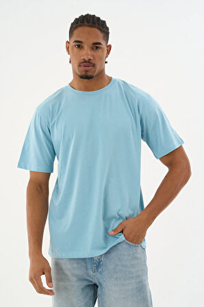 Erkek %100 Organik Pamuklu Yumuşak Dokulu Comfort Fit Bisiklet Yakalı T-shirt E234