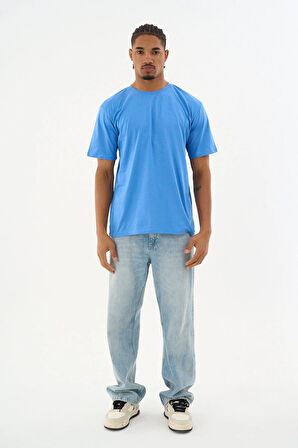 Erkek %100 Organik Pamuklu Yumuşak Dokulu Comfort Fit Bisiklet Yakalı T-shirt E239