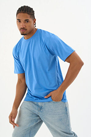 Erkek %100 Organik Pamuklu Yumuşak Dokulu Comfort Fit Bisiklet Yakalı T-shirt E239